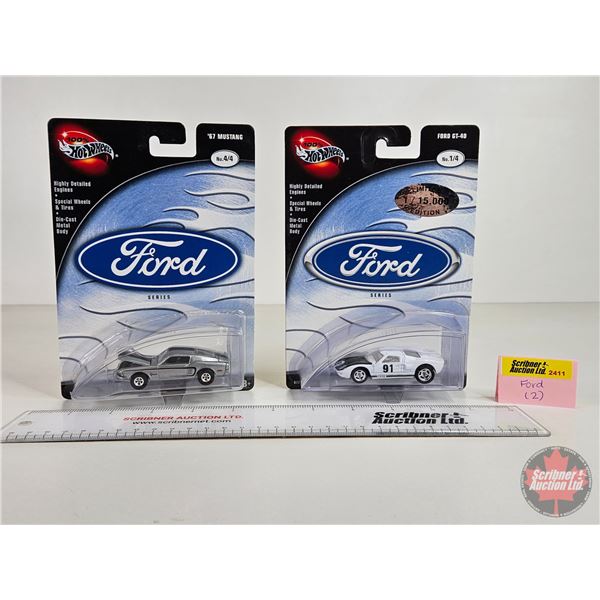 Hot Wheels (2) : Ford  - Ford GT-40 - '67 Mustang (Scale 1:64)