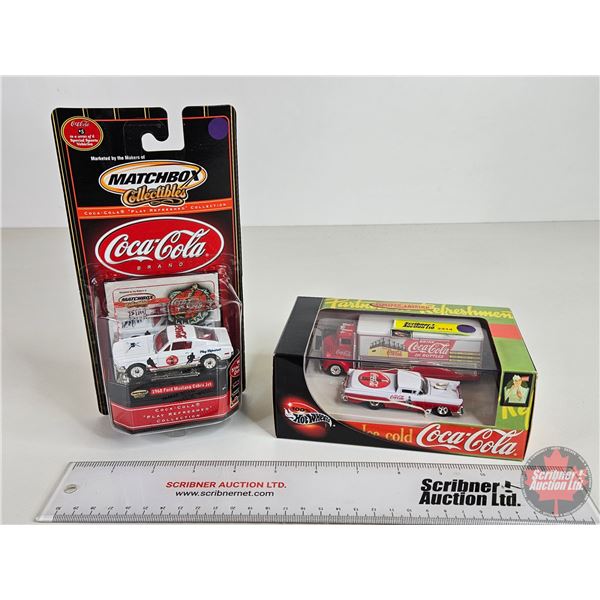 Coca-Cola Collectibles (2) : - Matchbox 1968 Ford Mustang Cobra Jet - Hot Wheels Limited Edition Tru