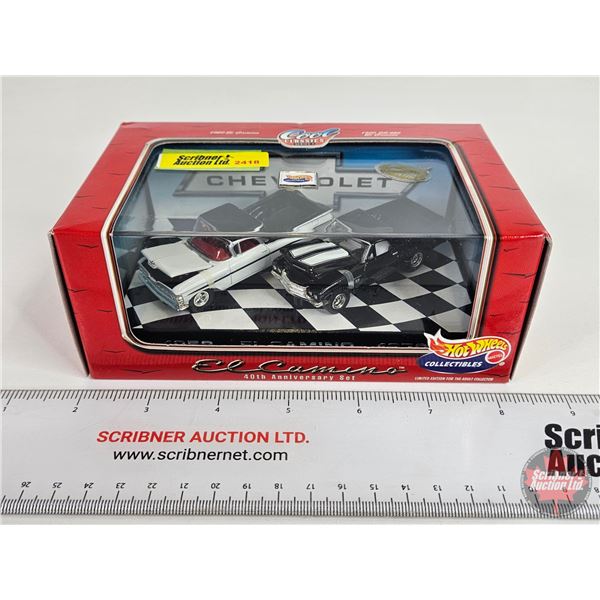 Hot Wheels : El Camero 40th Anniversary Set w/ Display Case (Scale 1:64) (Box Measures : 2-1/2"H x 6