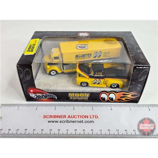 Hot Wheels Moon Equipped Truck Set : Hot Rod Series c/w Display Case (Scale 1:64) (Box Measures : 2-