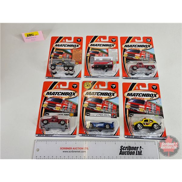 Matchbox (6) : - Flex Camper - Auto Service - 1956 Ford - 1956 Ford Pickup - Dodge Viper GTSR - Volk