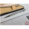 Image 4 : Sheaffer Stainless Steel Pens (2) : Ford c/w Case (Case Measures : 1/2"H x 6-1/4"W x 2-1/2"D)