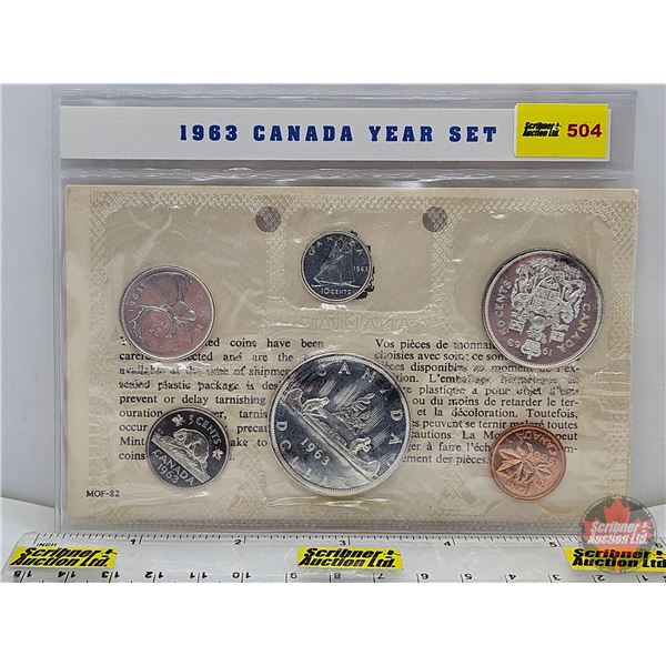 Canada 1963 Uncirculated Year Set (in Collector Sleeve) (No Envelope) (SEE PICTURES!)  (Listing & De