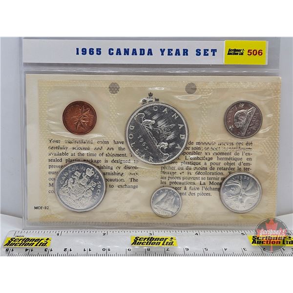 Canada 1965 Uncirculated Year Set (in Collector Sleeve) (No Envelope) (SEE PICTURES!)  (Listing & De