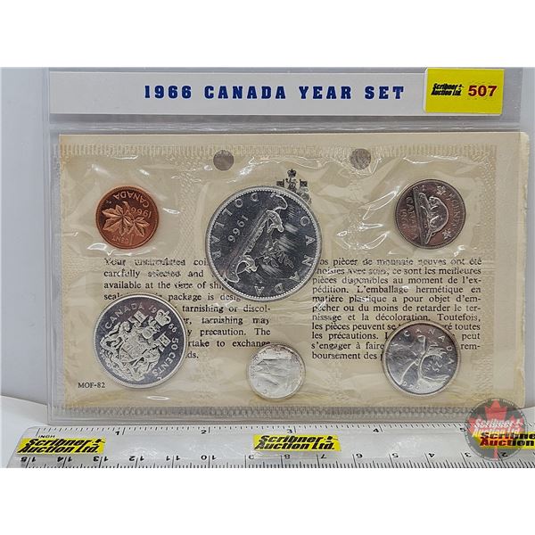 Canada 1966 Uncirculated Year Set (in Collector Sleeve) (No Envelope) (SEE PICTURES!)  (Listing & De
