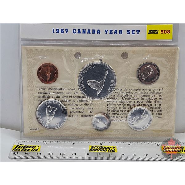 Canada 1967 Uncirculated Year Set (in Collector Sleeve) (No Envelope) (SEE PICTURES!)  (Listing & De
