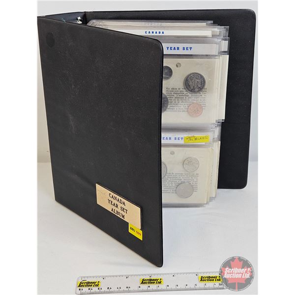 Canada Uncirculated Year Set Collection in Binder (30 Sets) : 1968; 1969; 1970; 1971; 1972; 1973; 19