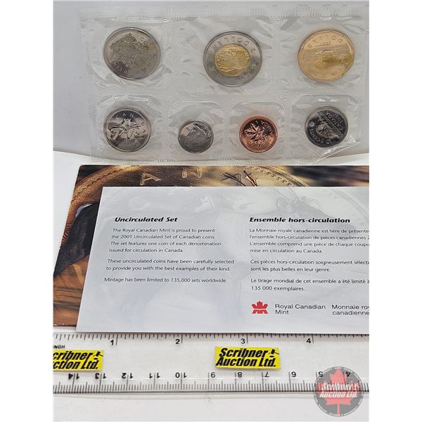 RCM Canada Uncirculated Year Set 2001 (SEE PICTURES!)  (Listing & Descriptions are a GUIDE ONLY and 