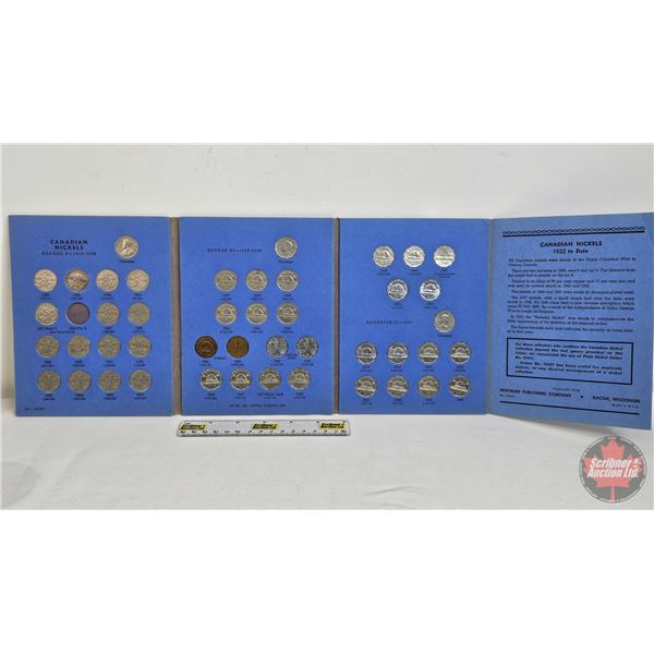 Canada Five Cent Collection in Whitman Portfolio : 1922 - 1960 (45 Coins) (Missing 1926 Far 6) (See 