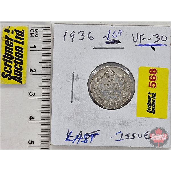 Canada Ten Cent 1936 (SEE PICTURES!)  (Listing & Descriptions are a GUIDE ONLY and are subject to ch