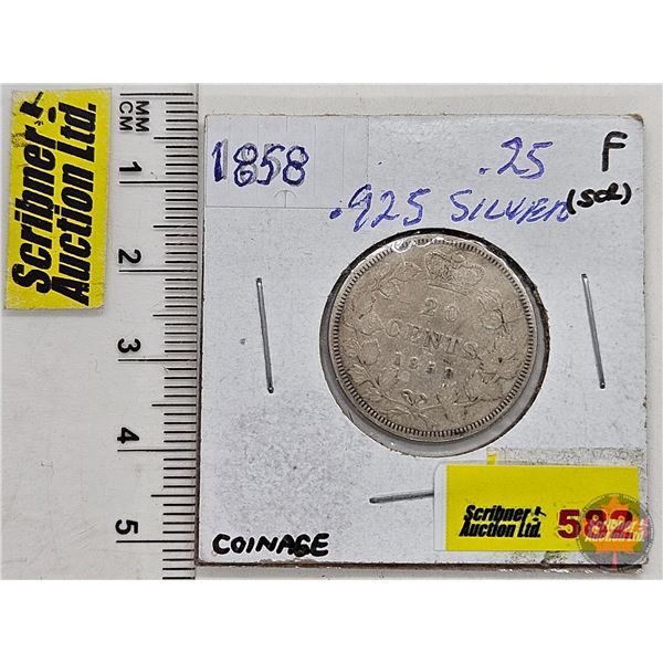 Canada Twenty Five Cent 1858 (SEE PICTURES!)  (Listing & Descriptions are a GUIDE ONLY and are subje