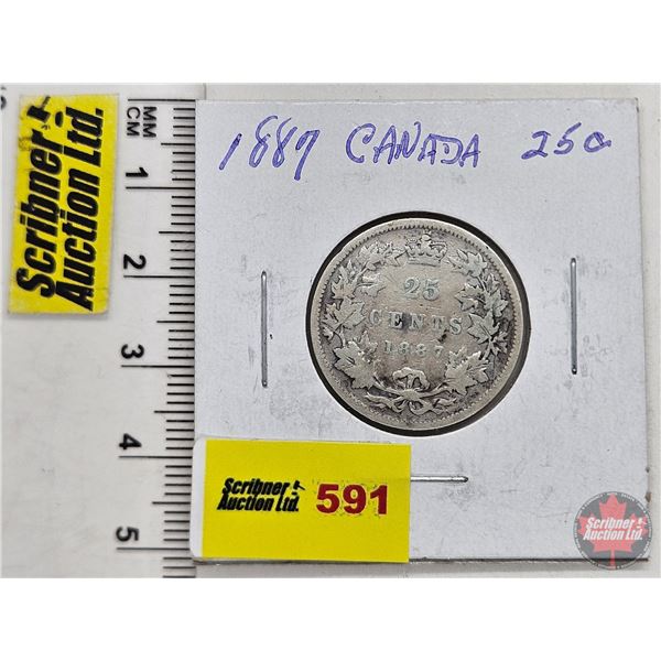 Canada Twenty Five Cent 1887 (SEE PICTURES!)  (Listing & Descriptions are a GUIDE ONLY and are subje