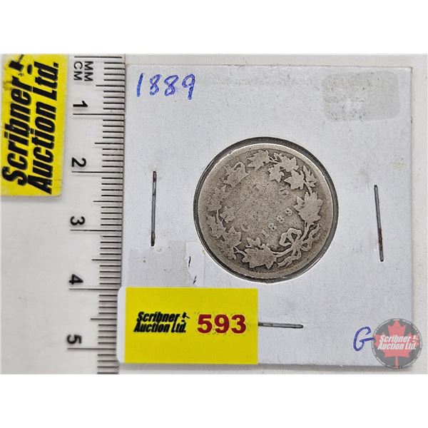 Canada Twenty Five Cent 1889 (SEE PICTURES!)  (Listing & Descriptions are a GUIDE ONLY and are subje