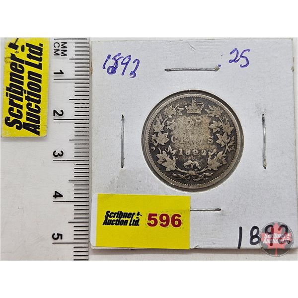 Canada Twenty Five Cent 1892 (SEE PICTURES!)  (Listing & Descriptions are a GUIDE ONLY and are subje