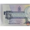 Image 5 : Canada $5 Bill 1986 "A" Replacement : Knight/Dodge #HNA9835475 (BCS Cert : Choice UNC 63 Original) (