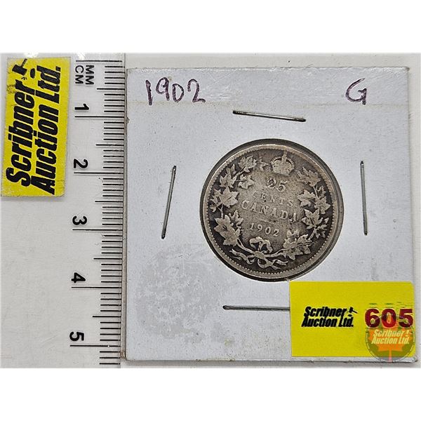 Canada Twenty Five Cent 1902 (SEE PICTURES!)  (Listing & Descriptions are a GUIDE ONLY and are subje