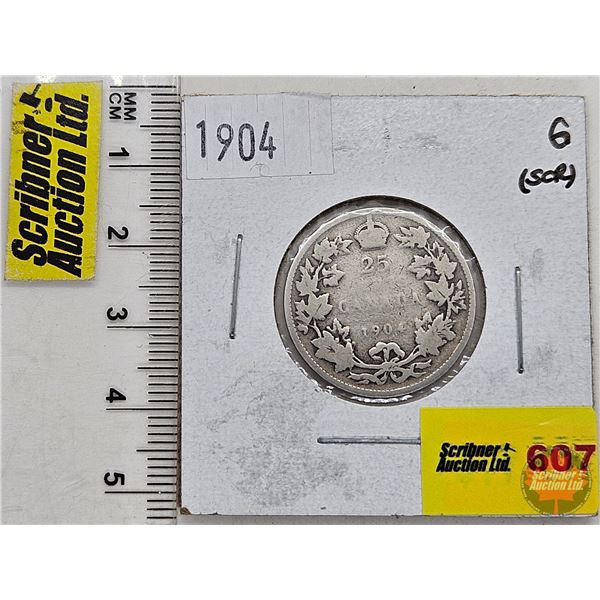 Canada Twenty Five Cent 1904 (SEE PICTURES!)  (Listing & Descriptions are a GUIDE ONLY and are subje