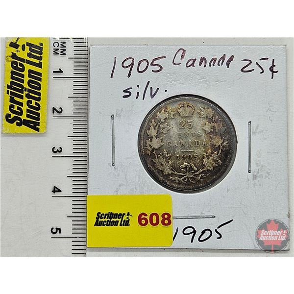 Canada Twenty Five Cent 1905 (SEE PICTURES!)  (Listing & Descriptions are a GUIDE ONLY and are subje