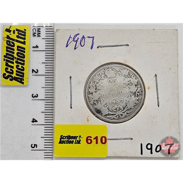 Canada Twenty Five Cent 1907 (SEE PICTURES!)  (Listing & Descriptions are a GUIDE ONLY and are subje