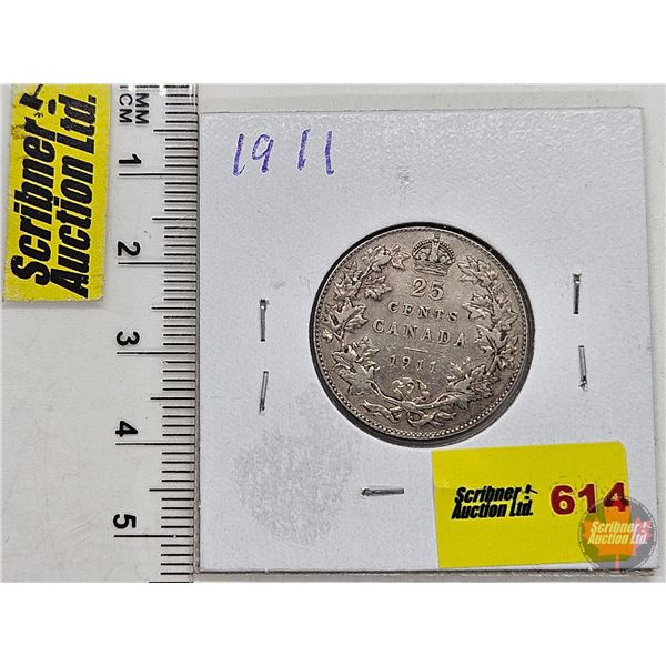 Canada Twenty Five Cent 1911 (SEE PICTURES!)  (Listing & Descriptions are a GUIDE ONLY and are subje