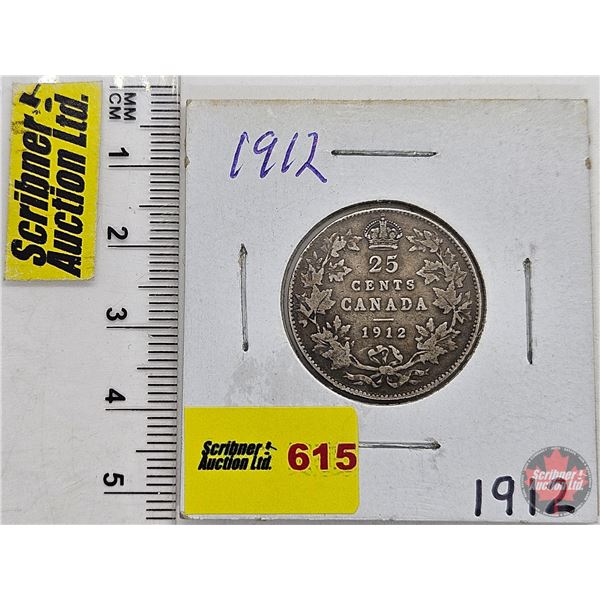 Canada Twenty Five Cent 1912 (SEE PICTURES!)  (Listing & Descriptions are a GUIDE ONLY and are subje