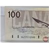Image 5 : Canada $100 Bill 1988 : Knight/Dodge #BJT7112585 (See Pictures for Varieties, Conditions, Serial Num