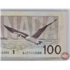 Image 6 : Canada $100 Bill 1988 : Knight/Dodge #BJT7112585 (See Pictures for Varieties, Conditions, Serial Num