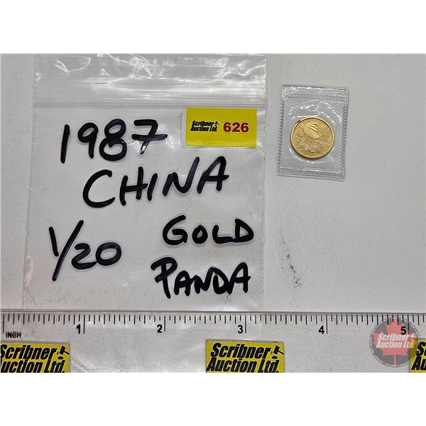 Sino-Japanese 1987 Gold Panda Friendship Coin (Gold .999) (1/20 oz.) (SEE PICTURES!) (GST Exempt)  (