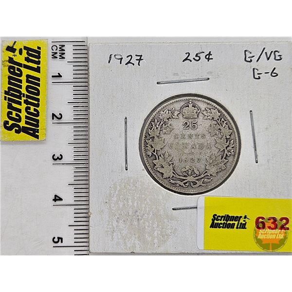 Canada Twenty Five Cent 1927 (SEE PICTURES!)  (Listing & Descriptions are a GUIDE ONLY and are subje