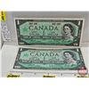 Image 1 : Canada $1 Bills (2) : - 1967 Beattie/Rasminsky #GP1757327 - 1967 Beattie/Rasminsky # 1867 1967 (See 