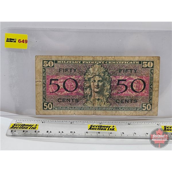 USA Military Certificate : Series 521 : Confinement Voucher (1954-1958) (See Pictures for Varieties,