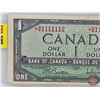 Image 2 : Canada $1 Bill 1954 *Replacement : Beattie/Rasminsky # *BM1111112 (See Pictures for Varieties, Condi