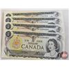 Image 2 : Canada $1 Bills 1973 (50 Consecutive) : Crow/Bouey #BFG2396301-6350 (See Pictures for Varieties, Con