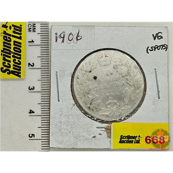 Canada Fifty Cent 1906 (SEE PICTURES!)  (Listing & Descriptions are a GUIDE ONLY and are subject to 