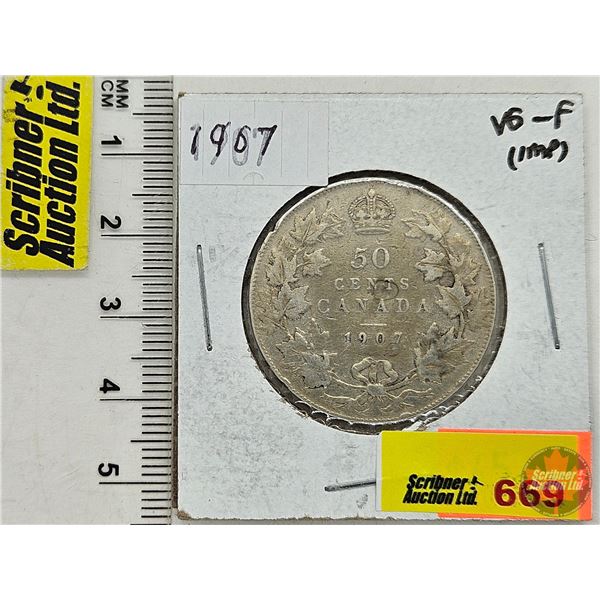 Canada Fifty Cent 1907 (SEE PICTURES!)  (Listing & Descriptions are a GUIDE ONLY and are subject to 
