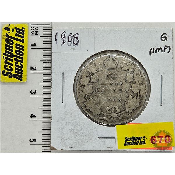 Canada Fifty Cent 1908 (SEE PICTURES!)  (Listing & Descriptions are a GUIDE ONLY and are subject to 