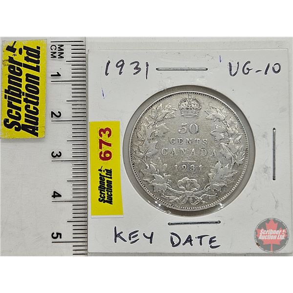 Canada Fifty Cent 1931 (SEE PICTURES!)  (Listing & Descriptions are a GUIDE ONLY and are subject to 