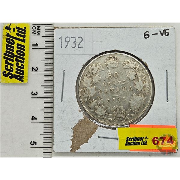 Canada Fifty Cent 1932 (SEE PICTURES!)  (Listing & Descriptions are a GUIDE ONLY and are subject to 