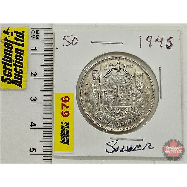 Canada Fifty Cent 1945 (SEE PICTURES!)  (Listing & Descriptions are a GUIDE ONLY and are subject to 