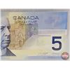 Image 3 : Canada $5 Bill 2001 : Knight/Dodge #AOF1167491 (PCGS Cert : Gem Unc 65 PPQ) (See Pictures for Variet
