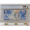 Image 4 : Canada $5 Bill 2001 : Knight/Dodge #AOF1167491 (PCGS Cert : Gem Unc 65 PPQ) (See Pictures for Variet