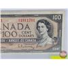 Image 3 : Canada $100 Bill 1954 : Beattie/Rasminsky #BJ1911701 (See Pictures for Varieties, Conditions, Serial