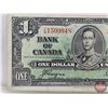Image 2 : Bank of Canada $1 Bill 1937 : Coyne/Towers #CN1509948 (See Pictures for Varieties, Conditions, Seria