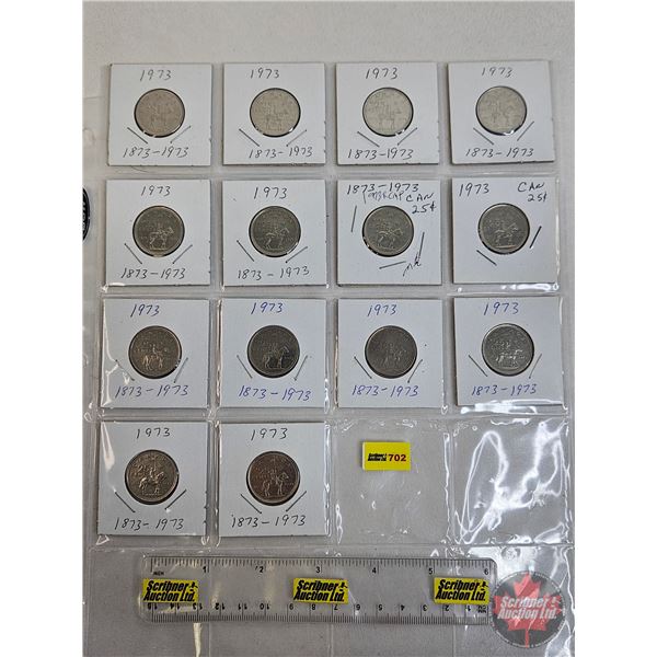 Canada Twenty Five Cent (Sheet of 14) :1973 (SEE PICTURES!)  (Listing & Descriptions are a GUIDE ONL