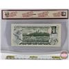 Image 4 : Canada $1 Bill 1973 : Crow/Bouey #ECD6628309 (BCS Cert : Gem UNC 67 Original) (See Pictures for Vari