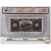 Image 4 : Bank of Canada $10 Bill 1937 : Gordon/Towers #DD8675190 (BCS Cert : Almost UNC 55 Original) (See Pic