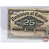 Image 2 : Dominion of Canada Twenty Five Cent 1900 "Shinplaster" : Saunders (BCS Cert : Very Fine 20) (See Pic