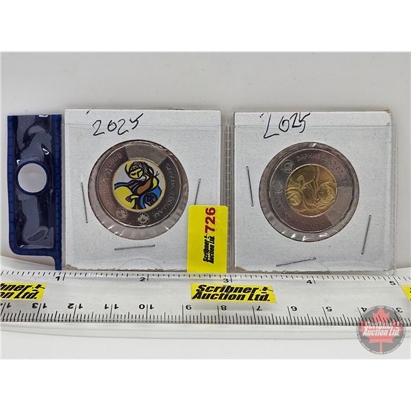Canada $2 Toonie (2): 2025 (Color & Non-Color) : Daphne Odjig (SEE PICTURES!)  (Listing & Descriptio