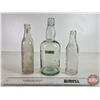 Image 4 : Bottles (3) : - Green Tinge Blob Top (Seeds) (10"H) - McCulloch's Water (Embossed) - Penticton Purit