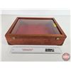 Image 6 : Counter Top Display Case : Glass Flip Top (Note: Small Crack in Glass) (Total Measures: 3-1/2"H x 14